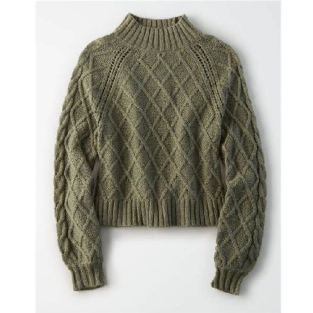 American Eagle NWoT Mock Neck Cable Knit Sweater